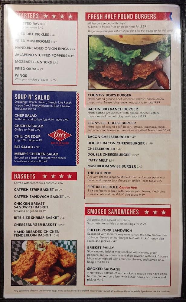 Country Bob's Cafe Menu image 3